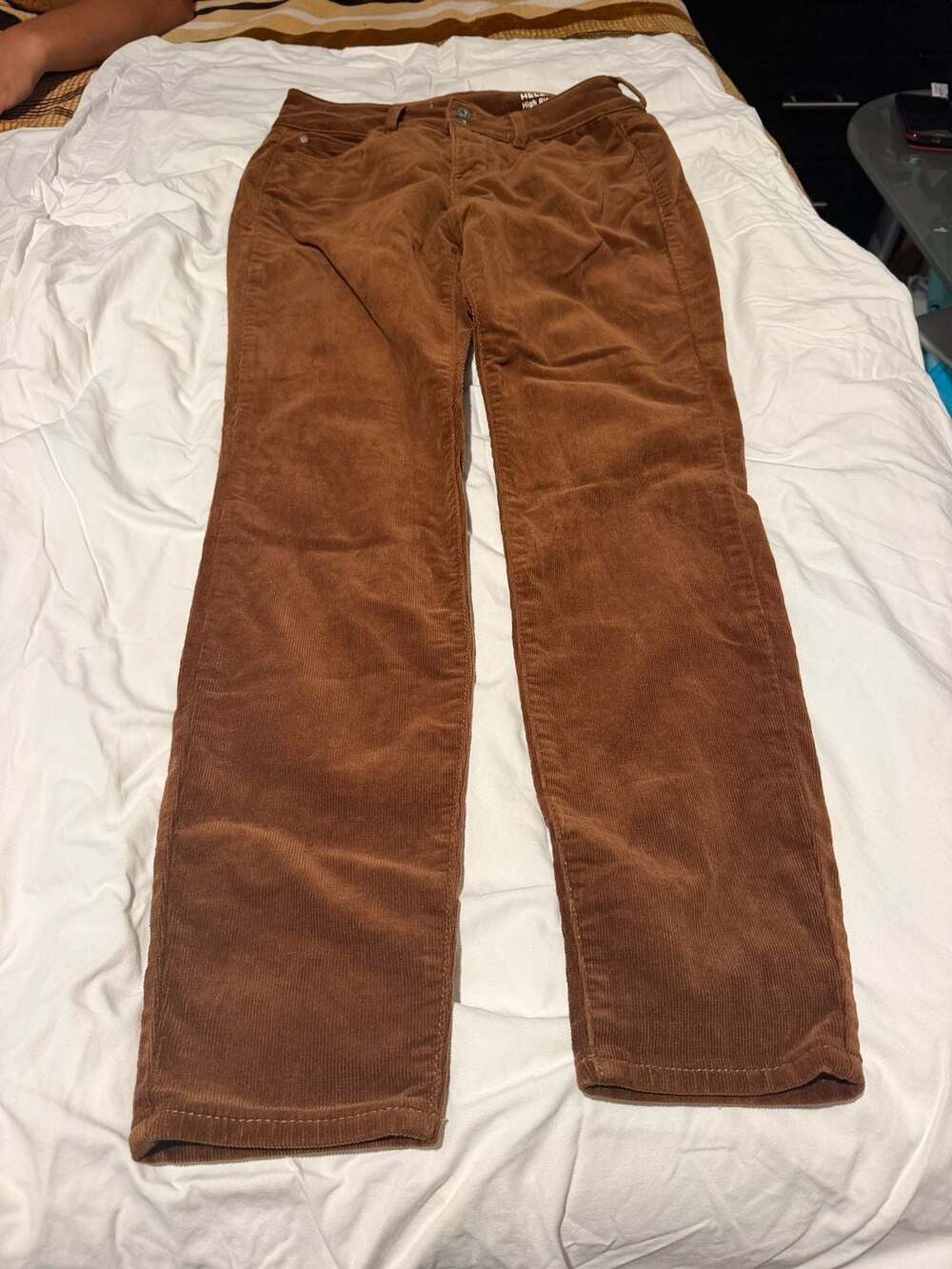 LiT Helena High Rise Skinny Corduroy Pants Brown. 0003